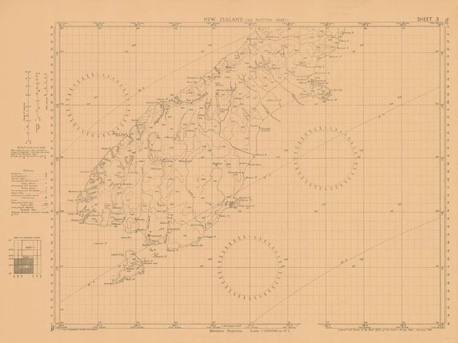 New Zealand (air plotting chart) / compiled & drawn at the Head Office pf the Lands & Survey Dept.