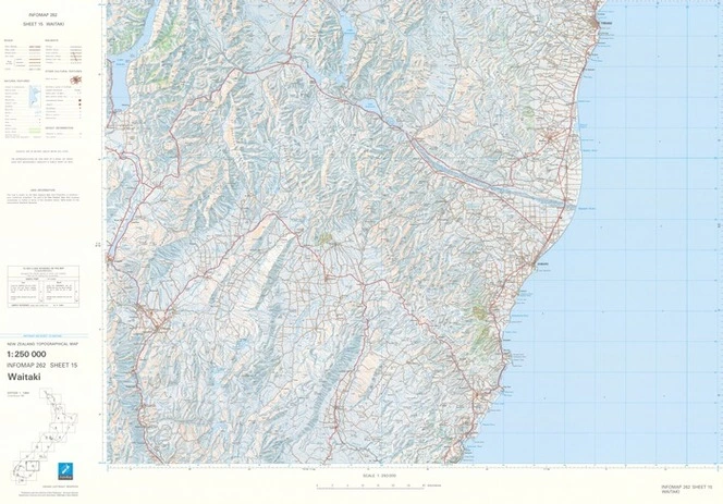 Waitaki : New Zealand topographical map.