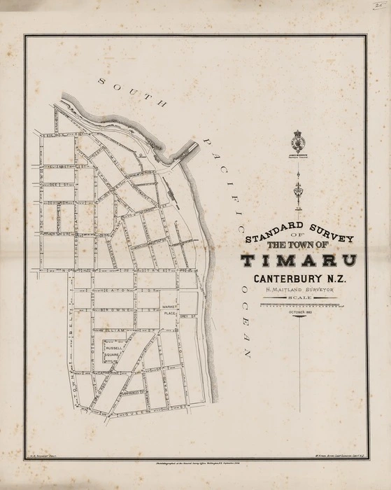 Standard survey of the Town of Timaru, Canterbury N.Z. / H. Maitland surveyor.