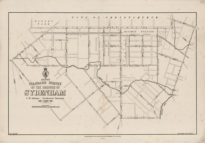 Standard survey of the Borough of Sydenham / C.W. Adams, geodesical surveyor.