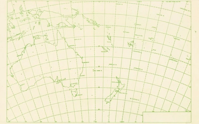 New Zealand Meteorological Service forecasting chart for Australasia.