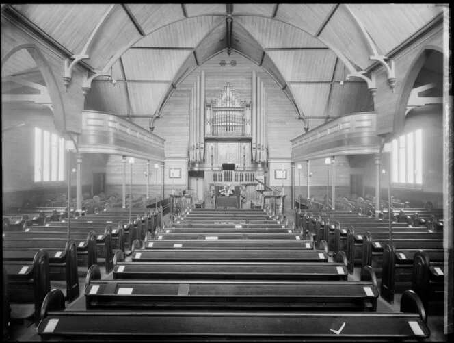 The interior of St Paul's Presbyterian Church, Victoria Avenue, Wanganui