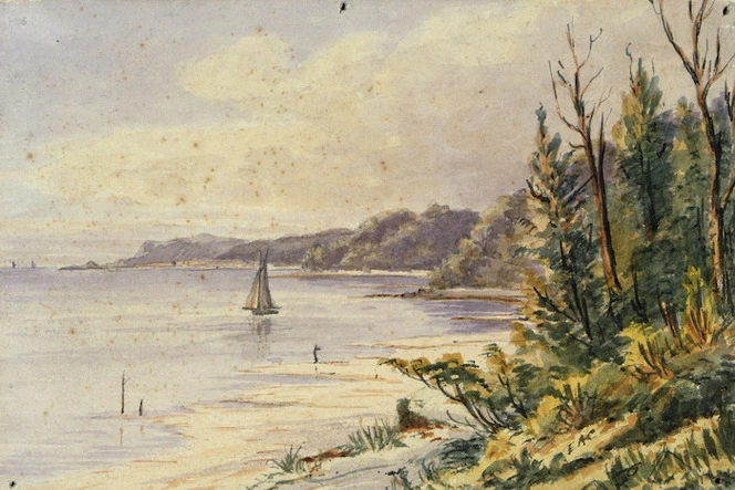 Chapman, Ernest Arthur, 1847-1930? :[Coastal scene, Victoria. ca 1900]