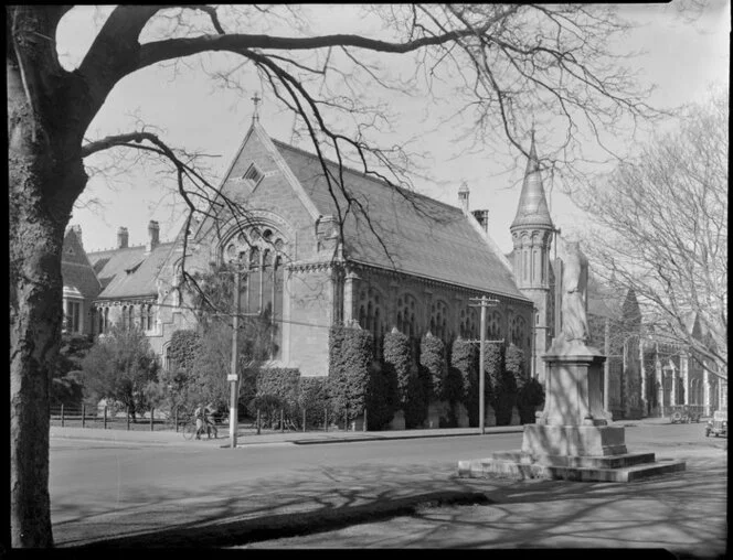 Canterbury University College, Christchurch, from Rolleston Avenue