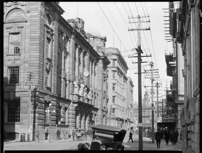 Customhouse Quay, Wellington, and the Chief Post Office