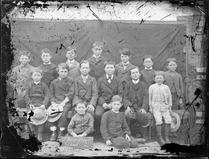 Students, St Mary's Boys School, Wanganui