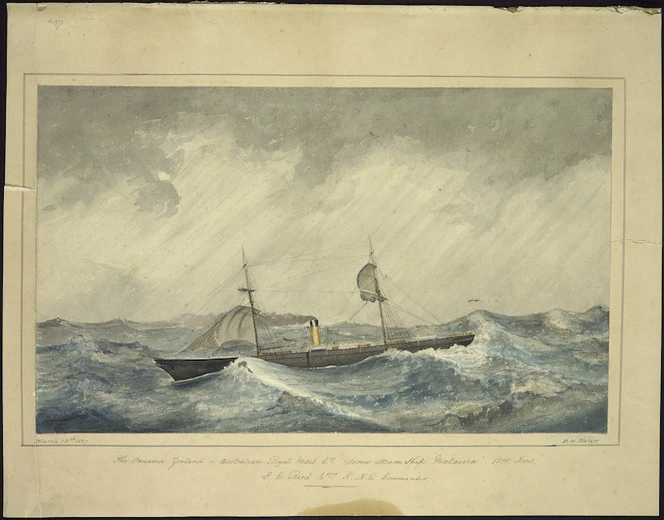 Nazer, Bowen Watson, 1842-1882 :The Panama, [New] Zealand, & Australian Royal Mail Co.s screw steam ship Mataura, 1500 tons... March 12th, 1867.