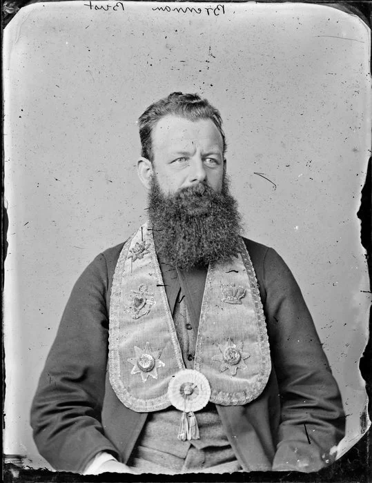 Mr Brennan wearing a collar of a member of the Independent Order of Good Templars, a temperance lodge