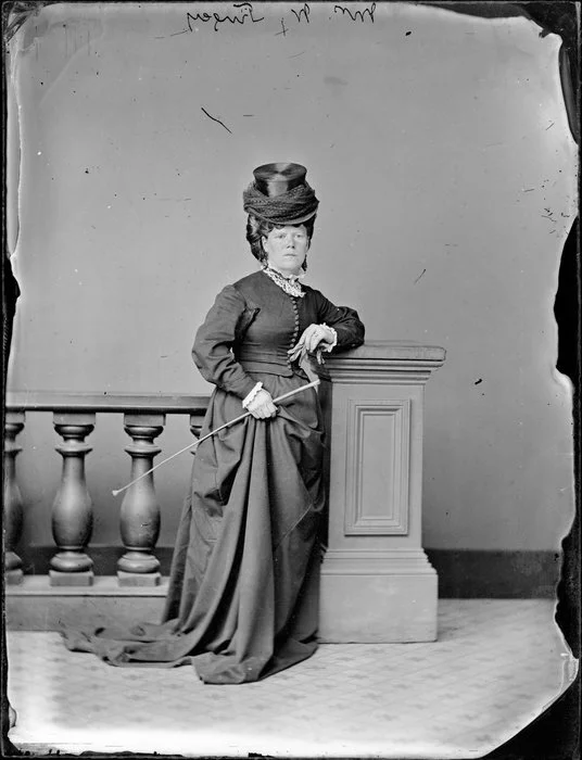 Mrs W Tingey in riding clothes