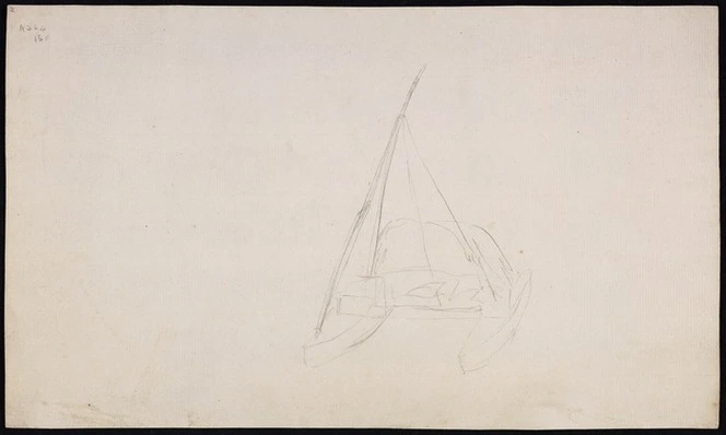 Ellis, William Wade, d 1785 :[Canoe, double-prowed, Tonga, 1777]