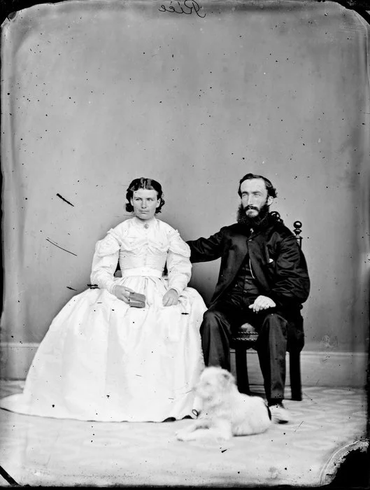 Mr and Mrs Rice, with pet dog