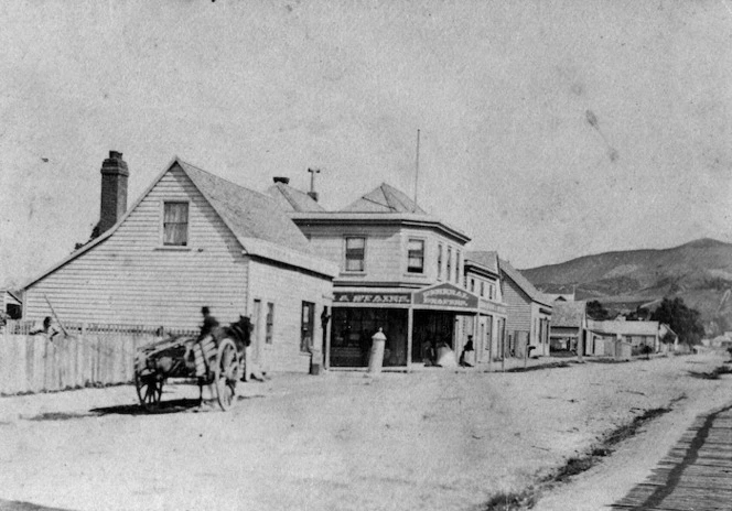 Buildings on the corner of Cuba and Ghuznee Streets, Wellington