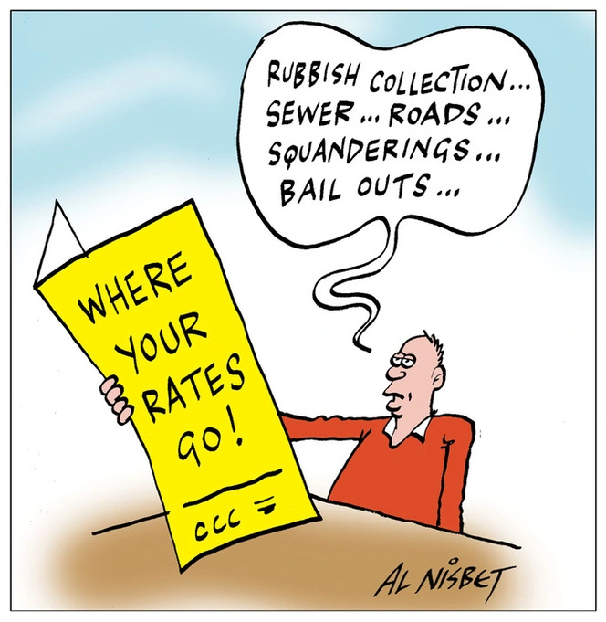 Nisbet, Alistair, 1958- :"Rubbish collection... sewer... roads... squanderings... bail outs..." 18 February 2011