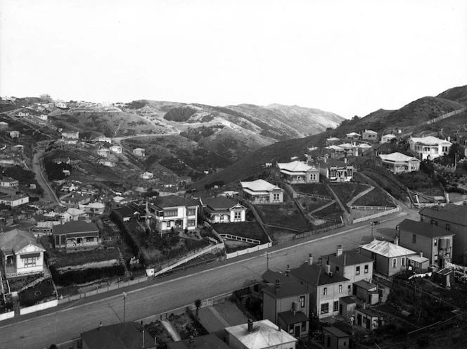 Part 4 of a 4 part panorama looking over the suburb of Brooklyn, Wellington