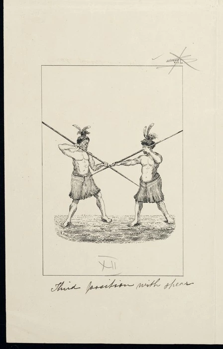 Koch, Augustus, 1834-1901 :Third position with spear. [Wellington, 1891]