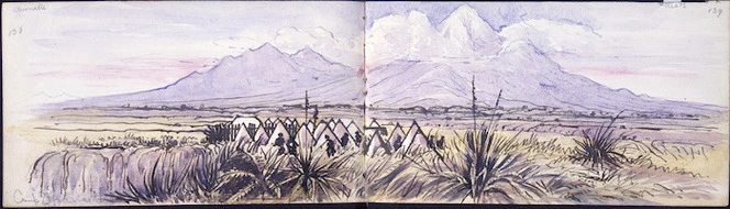 Warre, Henry James, 1819-1898 :Camp Opunake. [May, 1865?]