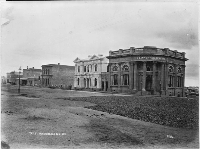 Tay Street, Invercargill - Photograph taken by Frank Arnold Coxhead