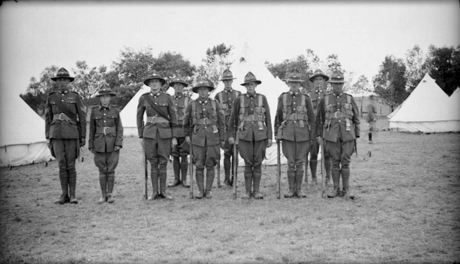 Group of soldiers at Waiouru Army Training Camp