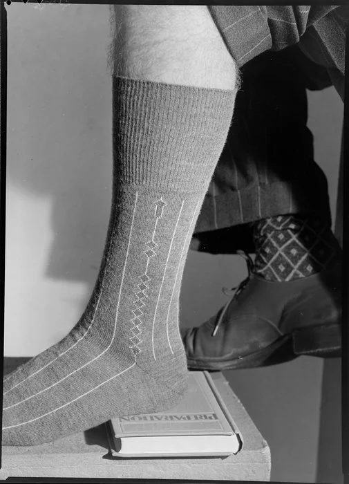 Man's foot in sock