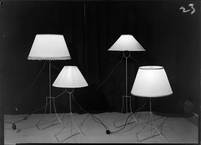 Four freestanding lamps