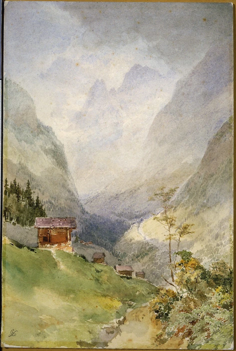 [Chevalier, Nicholas] 1828-1902 :Rhone valley. [Switzerland 1850s or 1870s?]