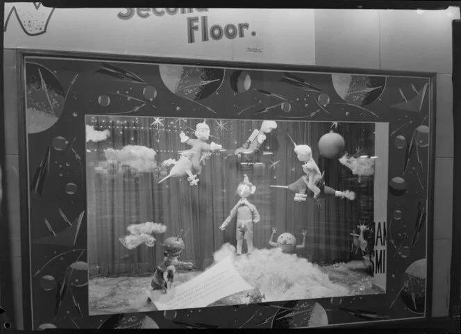 Noddy & Big Ears window display, James Smith Ltd., Wellington