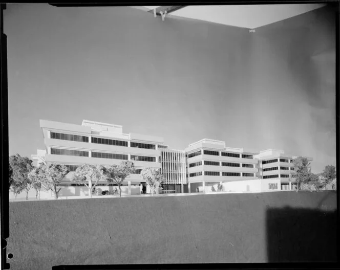 Architects concept model of the Massey University Science block, Palmerston North