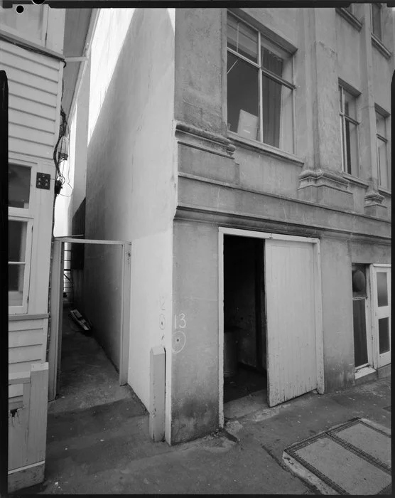 Site of Reserve Bank building, The Terrace, Wellington, showing corner of Kelvin Chambers