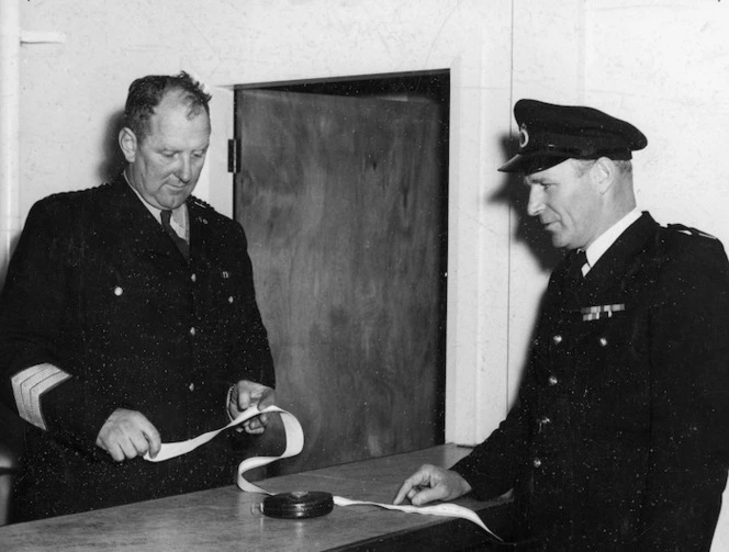 Traffic officer and policeman, Wanganui Police Station