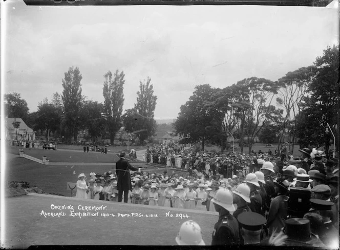 The opening ceremony of the Auckland Exhibition, Auckland Domain