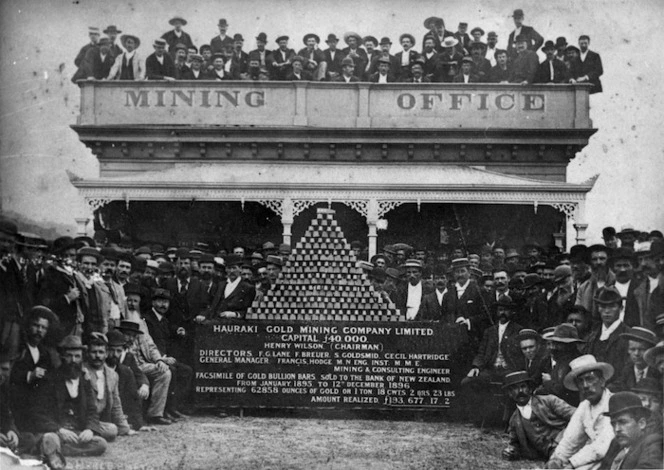 Miners and shareholders of the Hauraki Gold Mining Company in Coromandel