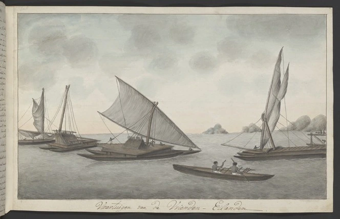 Artist unknown: Vaartuigen van de Vrienden-Eilanden [1774. Copied ca 1785]