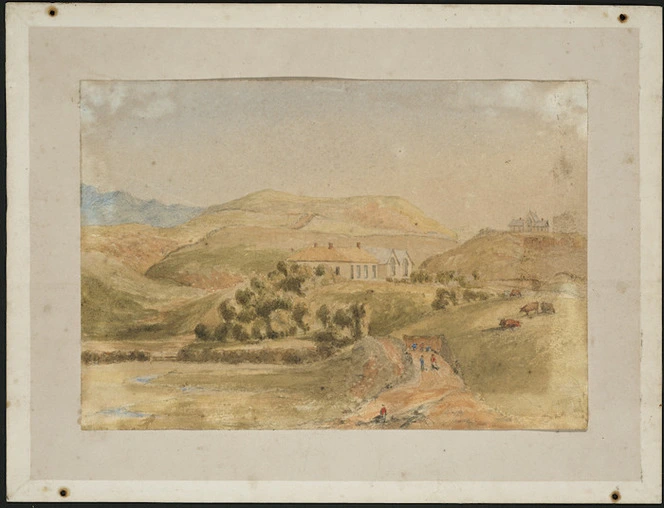 [Arden, Francis Hamar], 1841-1899 :[Old Mission House and Grey Institute, Ngamotu, New Plymouth. 1864]