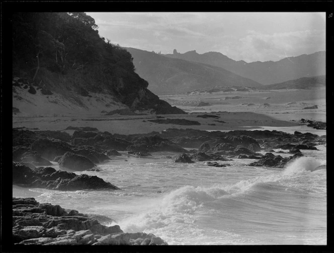 View of Ocean Beach at sunset