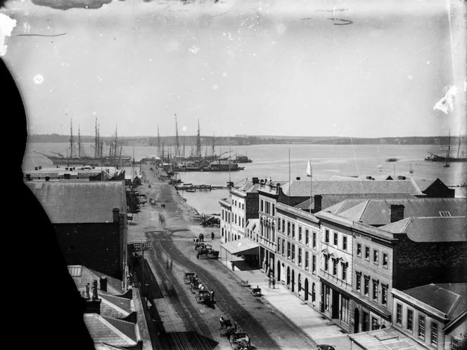 Queen Street and Queen Street Wharf, Auckland