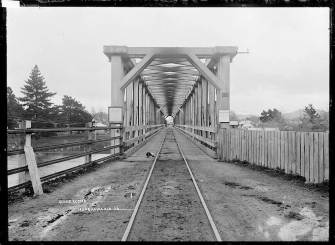 Ngaruawahia Railway Bridge, 1910