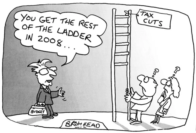 Bromhead, Peter, 1933- :'You get the rest of the ladder in 2008 ...' Tax cuts. Dominion, 20 May 2005.