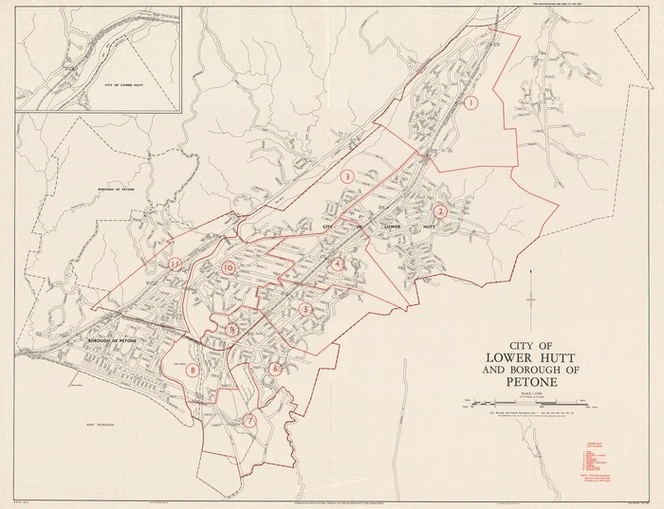 City of Lower Hutt and borough of Petone.