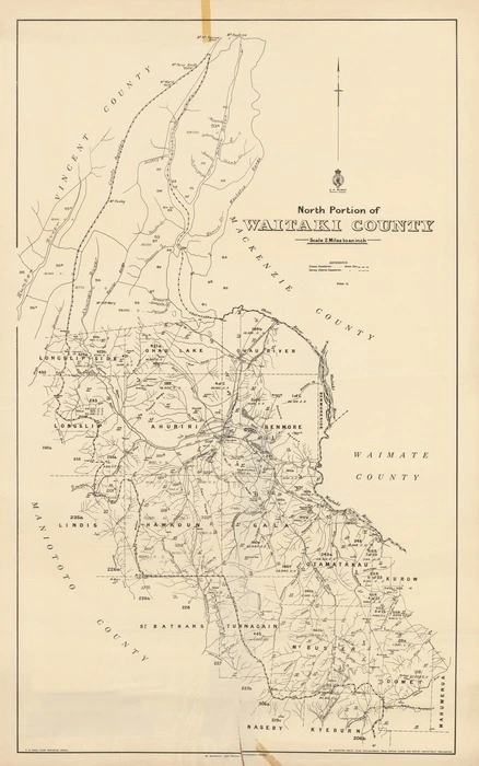 North portion of Waitaki County.