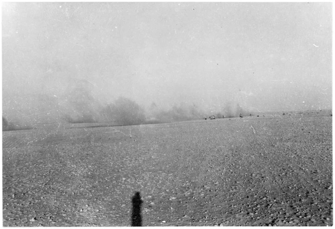 Shelling of positions held by New Zealand soldiers at Alam Nayil, Egypt, during World War II - Photograph taken by F T Allan