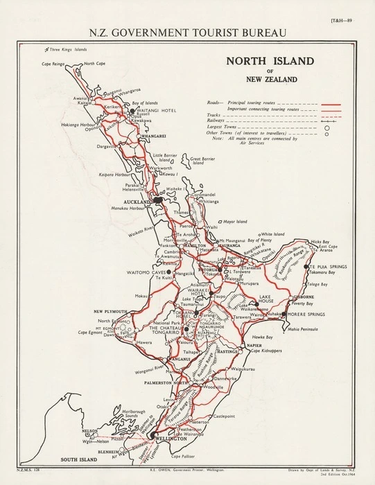 North Island of New Zealand / drawn by Dept of Lands & Survey, N.Z.