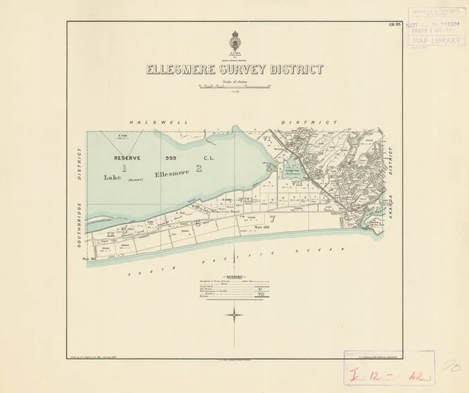 Ellesmere Survey District [electronic resource] / drawn by A.L. Haylock, Oct. 1896.