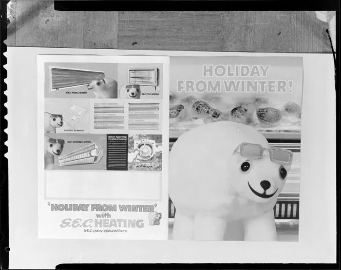 Kenyon,Brand and Riggs-R.Coleman GEC Nightstore-Polar Bear holiday from winter advertisement
