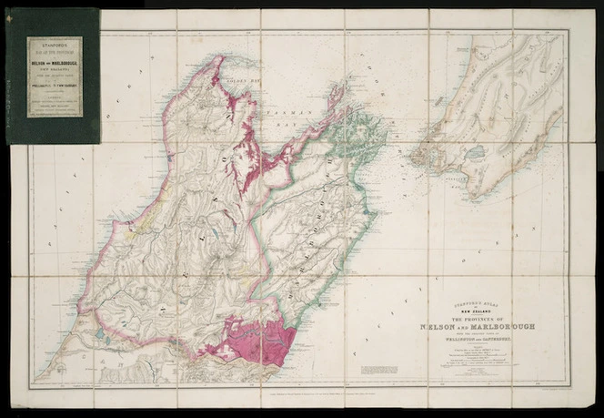 The provinces of Nelson and Marlborough : with the adjacent parts of Wellington and Canterbury / Stanford's Geographical Establishment.