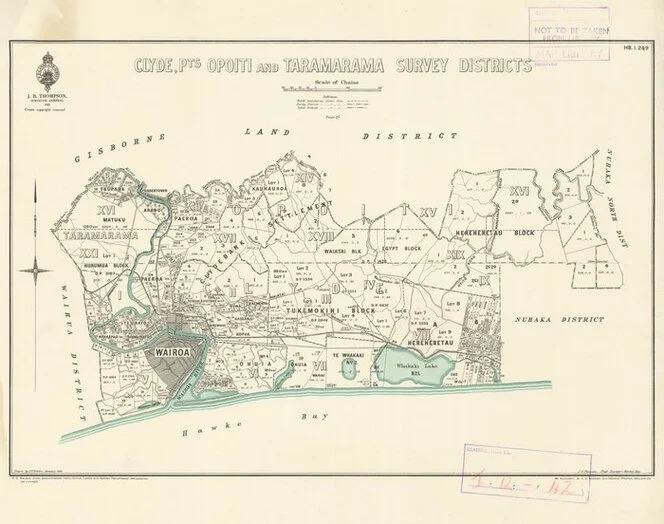 Clyde, pts Opoiti and Taramarama Survey Districts [electronic resource] / drawn by C.T. Brown, January 1929.