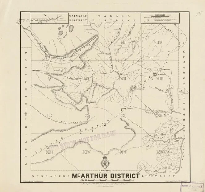 Mt. Arthur District [electronic resource] / drawn by A. McKellar Wix, Jany. 1896.