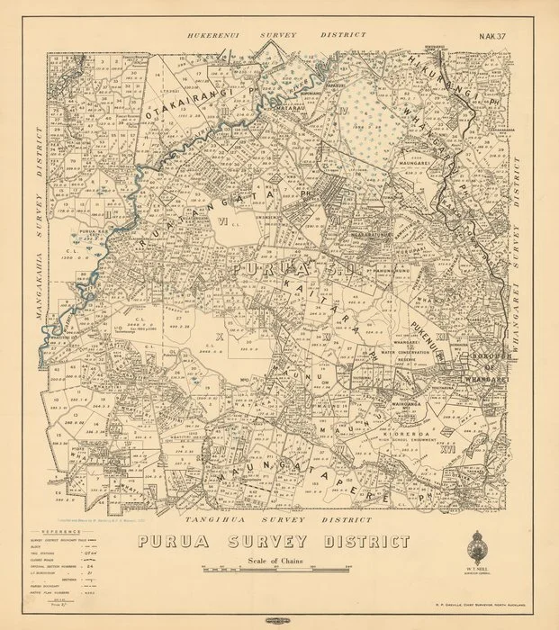 Purua Survey District [electronic resource] / compiled and drawn by W. Bardsley & A.O. Woodall.