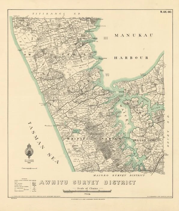 Awhitu Survey District [electronic resource] / Wm. Bardsley, Delt. 2/32.