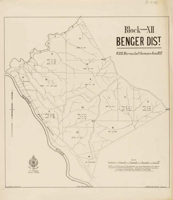 Block XII Benger Dist. [electronic resource] / W.D.B. Murray June 1878.