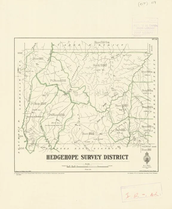 Hedgehope Survey District [electronic resource] / drawn by S.A. Park, June 1922.